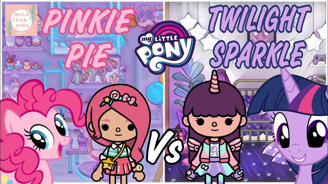 PINKIE PIE 🎈💖VS TWILIGHT SPARKLE ✨💜MY LITTLE PONY 🐴 TOCA BOCA 🌎