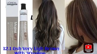 12.1 Mejirel Ash Light Brown Hair colour with 30volme !ash blonde highlights 💇🏼(Tutorial)