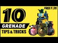 TOP 10 GRENADE TIPS AND TRICKS IN FREE FIRE