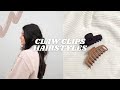 easy claw clip hair styles| kayla alexander