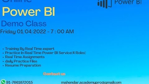 Power BI Demo April 2022 Mahendar AcademyPro