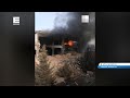 В Красноярске загорелось здание на Телевизорной