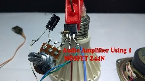Easy Circuit Audio Amplifier Using 1  MOSFET Z44N and Potentiometer | Basic Audio Amplifier