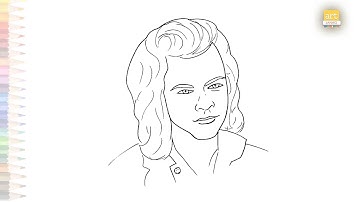 Harry Styles drawings | Outline drawings easy | How to draw Harry Styles step by step | #artjanag