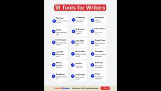 18 Tools for Writers