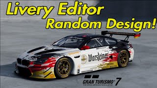 Gran Turismo 7 - Livery Editor - Random Design - BMW M6 Sprint model #GT7 #PS5 #liverycreator