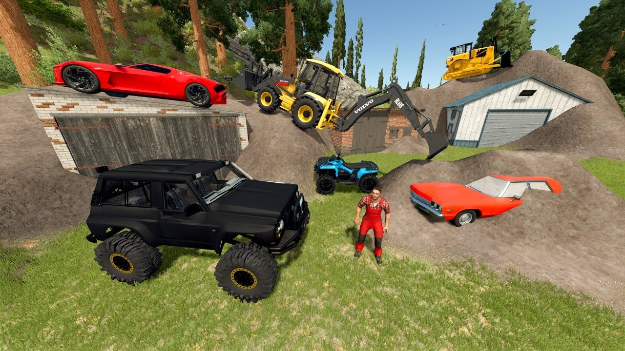 Digging up Buried Racecars and Abandoned Barns | Farming Simulator 25