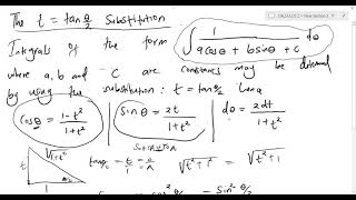 Integration using t = tan (x/2) substitution