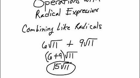 1.combining like radicals