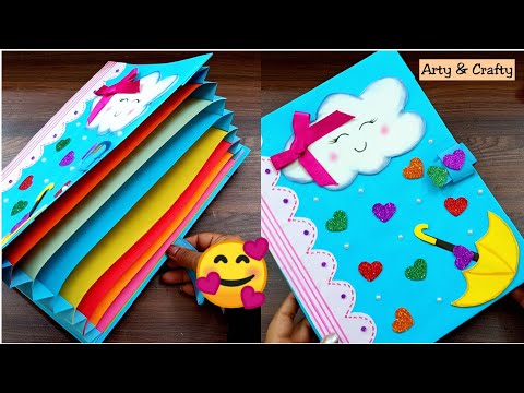 How to make File Folder/ How to make Handmade Folder / Folder File Decoration idea / Book