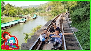 น้องบีม | ผจญภัยบนทางรถไฟสายมรณะ เที่ยวกาญจนบุรี สวนไทรโยครีสอร์ท