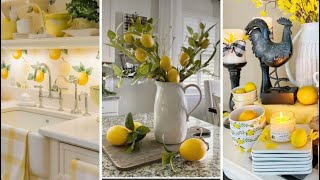 🍋New🍋 cozy summer farmhouse decorating ideas,Yellow\/lemon kitchen decor ideas #homedecor #farmhouse