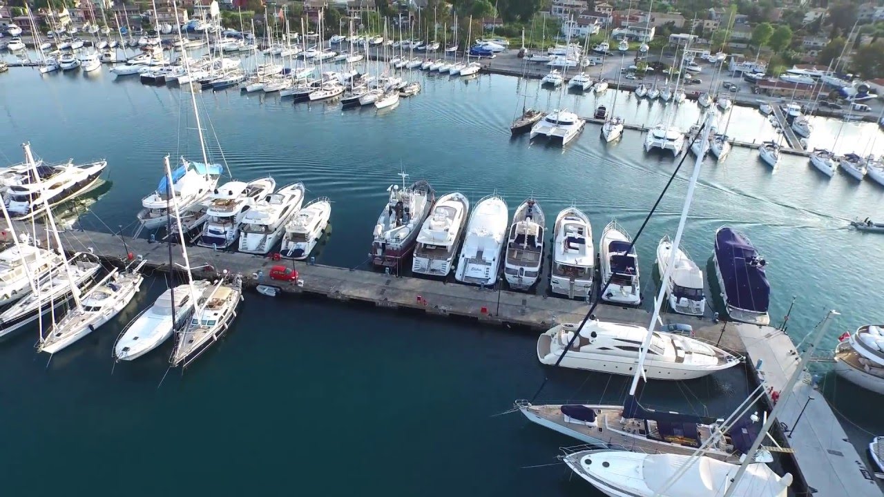 FPV Fly over Marina Gouvia Corfou Greece and arounds ---set 1080p by drone