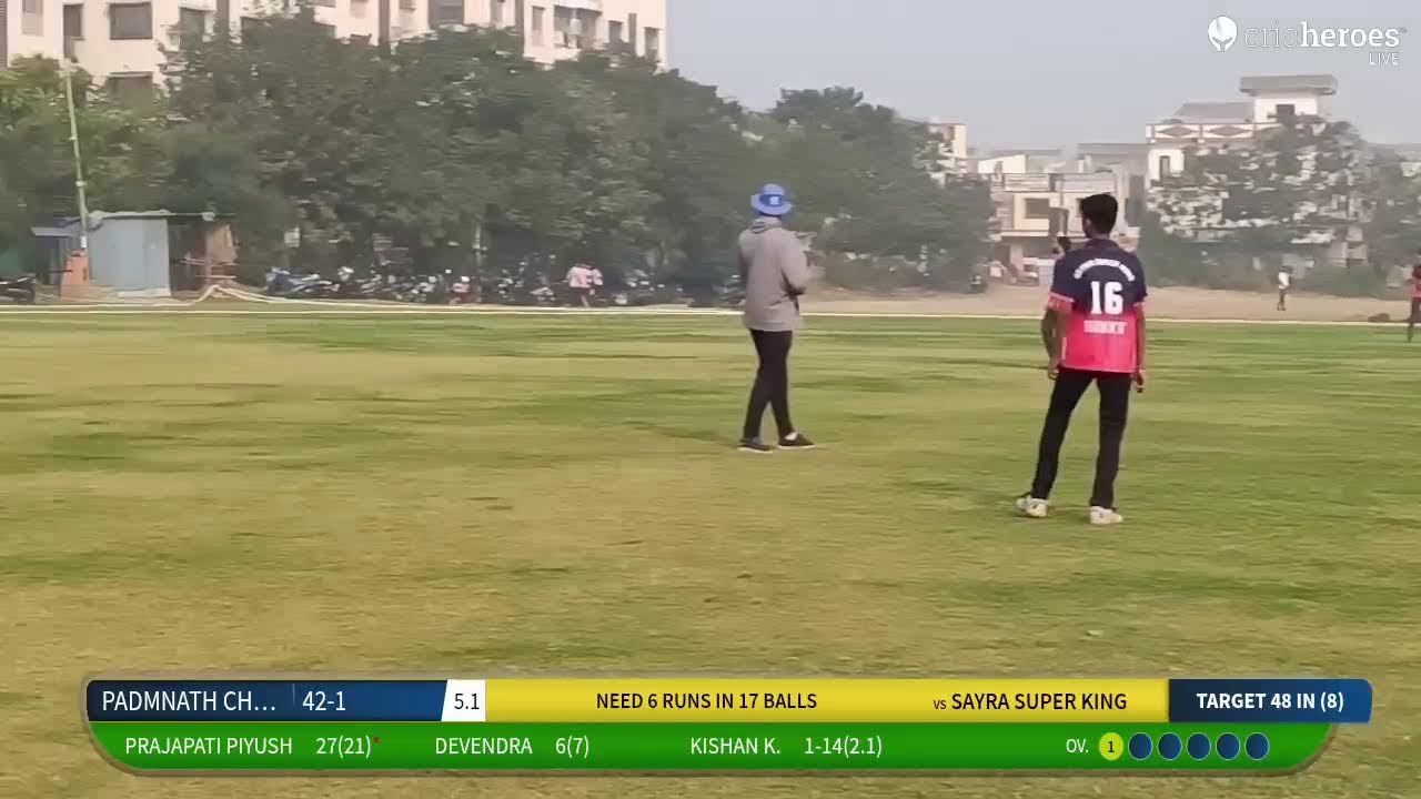 SAYRA SUPER KING vs PADMNATH CHAMPION live cricket match | SERAPRANT PRAJAPATI PREMIER LEAGUE-2 live