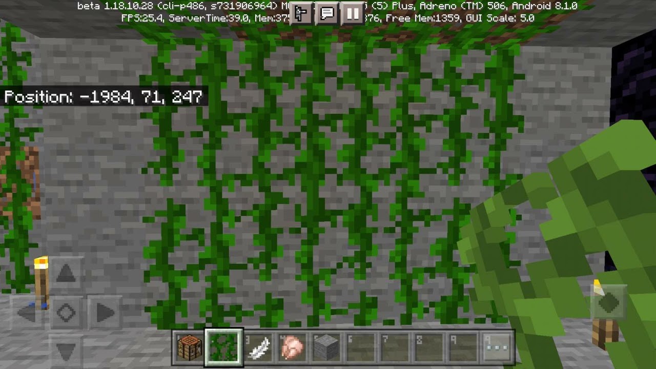 Random Vines texture for Minecraft bedrock(MCPE) 