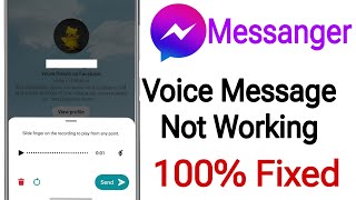 Messenger Voice Message Record Problem || Slide finger on the recording to play from any point fix 