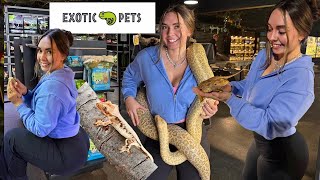 TOURING MY FAV PET STORE!!! I HELD A PYTHON....