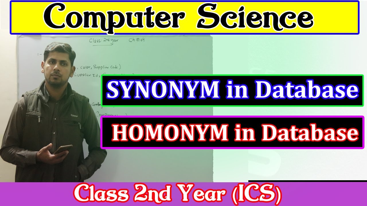 Dbms||2Nd Year Computer||What Is Synonym In Database || Synonym Vs Homonym || Database||Csciencetuts