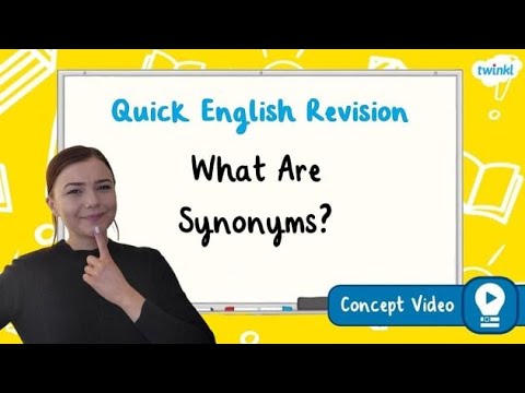 Synonyms Lesson Video 