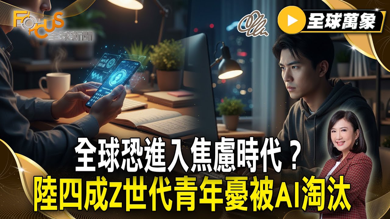 全球恐進入焦慮時代？ AI更新速度驚人！ 陸四成Z世代青年憂被淘汰【