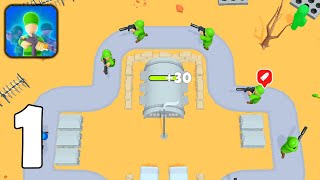 Hyper Loop Zombie Defense - Gameplay Walkthrough Part 1 - Defend Against Zombies (iOS, Android)