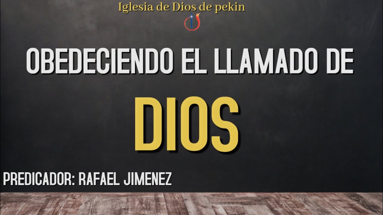 Obedeciendo al llamado de Dios // Rafael Jiménez - YouTube