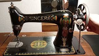 Old singer foot pedal sewing machine hard clutch or needle arm problem on model nr F8839214.