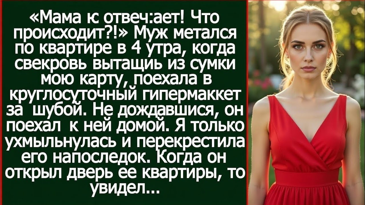 Мама не отвечает! Что происходит?! Паниковал муж, когда свекровь с моей картой поехала за шубой.