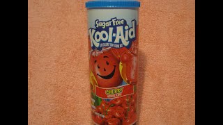 Sugar Free Kool-Aid CHERRY ARTIFICIAL FLAVOR drink mix (Show & Tell) 6 x 2-quart packs, circa 2011