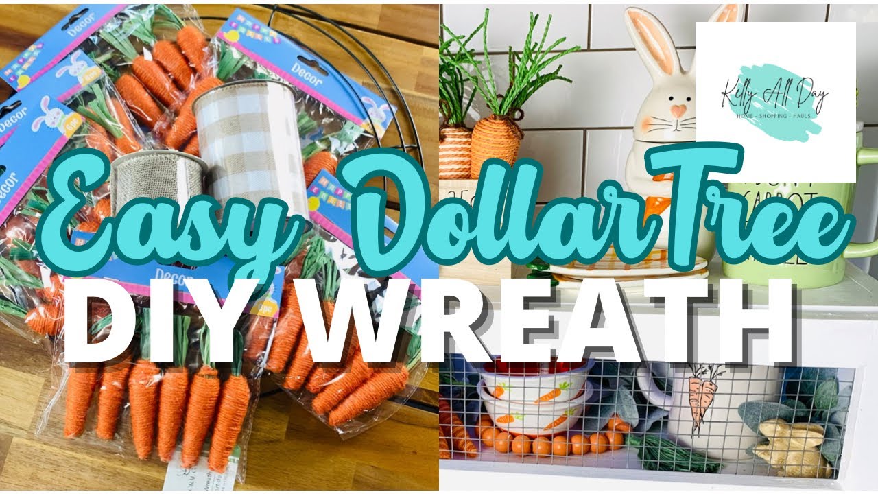 EASY DIY DOLLAR TREE EASTER & SPRING WREATH - YouTube