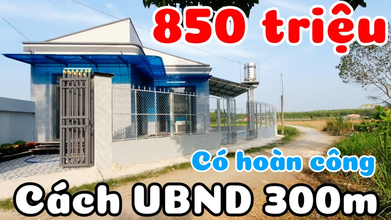 Căn nhà mới 850 triệu full thổ cư gần UBND trường học Long Chữ Tây Ninh cách Tỉnh Lộ 150m TPHCM 70km