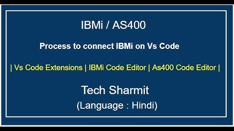 IBMi (AS400) - ibmi on vs code | as400 on vs code | rpgle on vs code | ibmi code editor | rpg editor