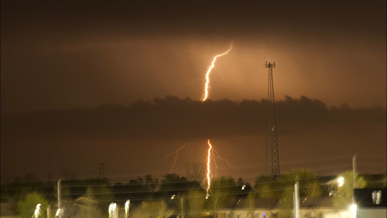 Night Thunderstorm with Constant Cloud-to-Ground Lightning Barrage 4/15/2024 Maryville, MO