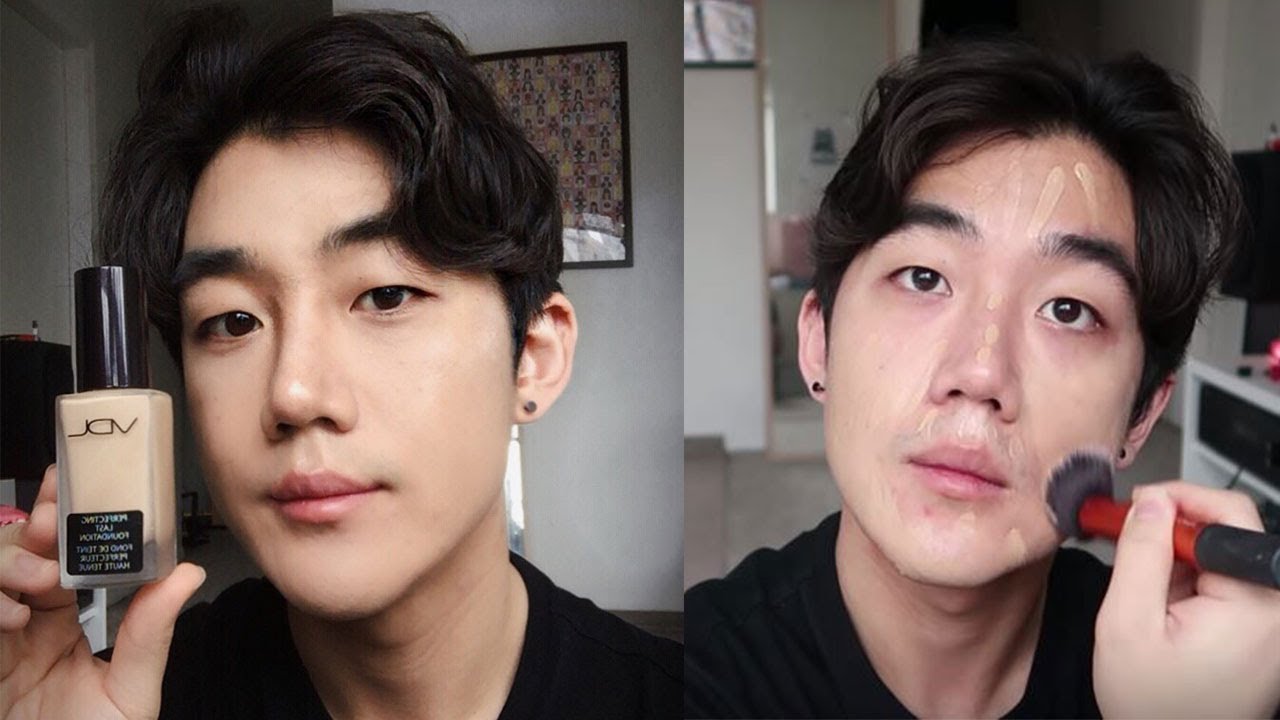 GLASS SKIN for Men  Korean  male makeup  tutorial Brute 