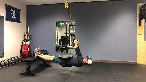 Weighted TRX Feet Elevated Row/ TRX Inverted Row