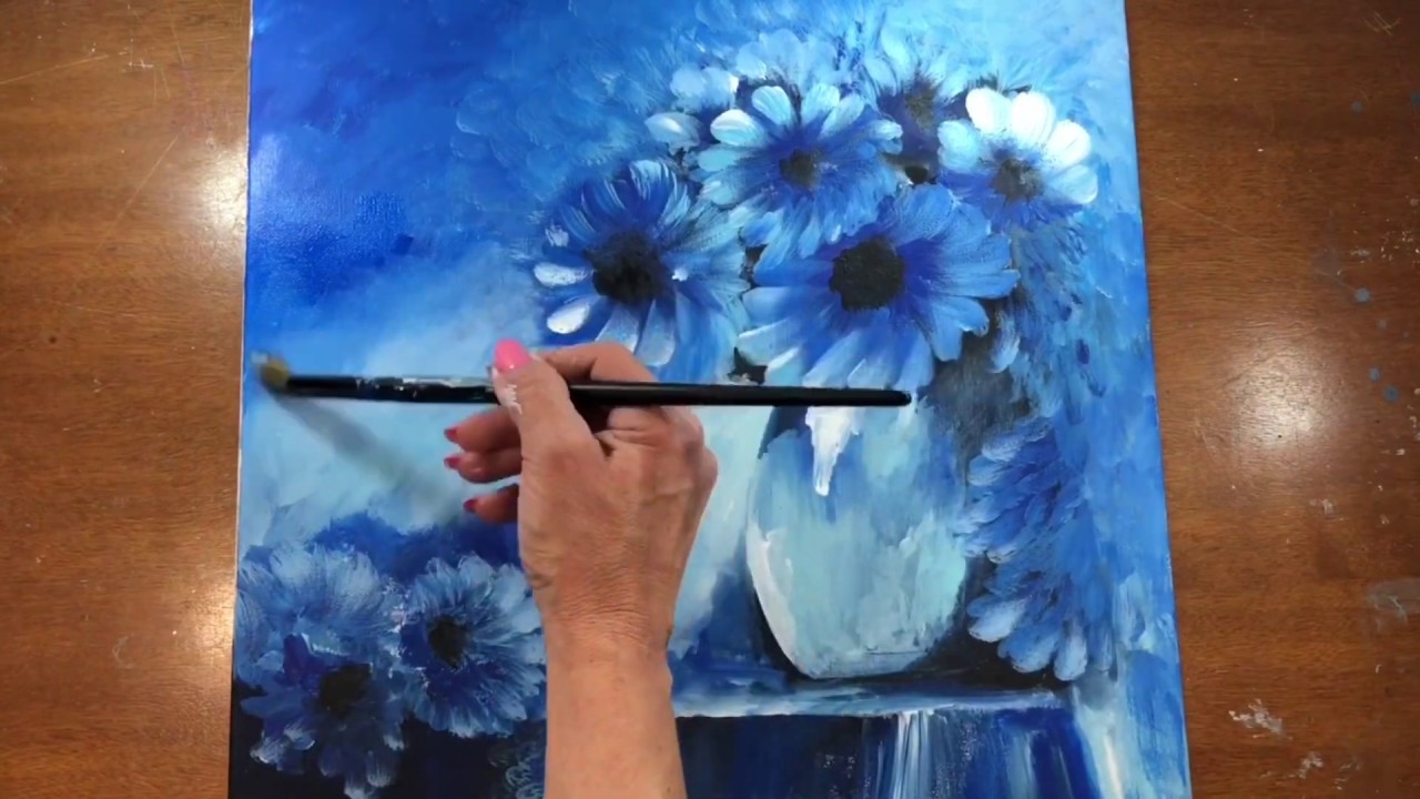 Como Pintar Un Cuadro Con Pintura Acrilica / PAINTING TUTORIAL Acrylic For  Beginners 