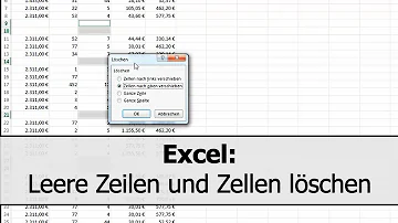 Wie kann man leere Zeilen in Excel löschen?