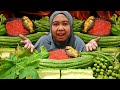 PESTA LALAPAN MENTAH !! MUKBANG BATANG PEPAYA + PARE + DAUN MANGGA + TAKOKAK + SAMBAL TERASI