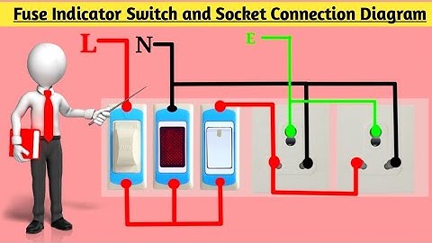 1 Fuse 1 Indicator 1switch and 2 socket wiring connection diagram  wiring diagram of Fuse and socket
