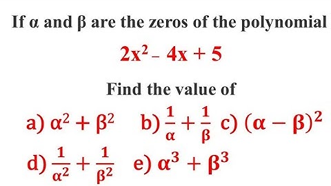 If alpha and beta are the zeros of the polynomial 2x^2-4x+5,find the value of alpha^2-beta^2