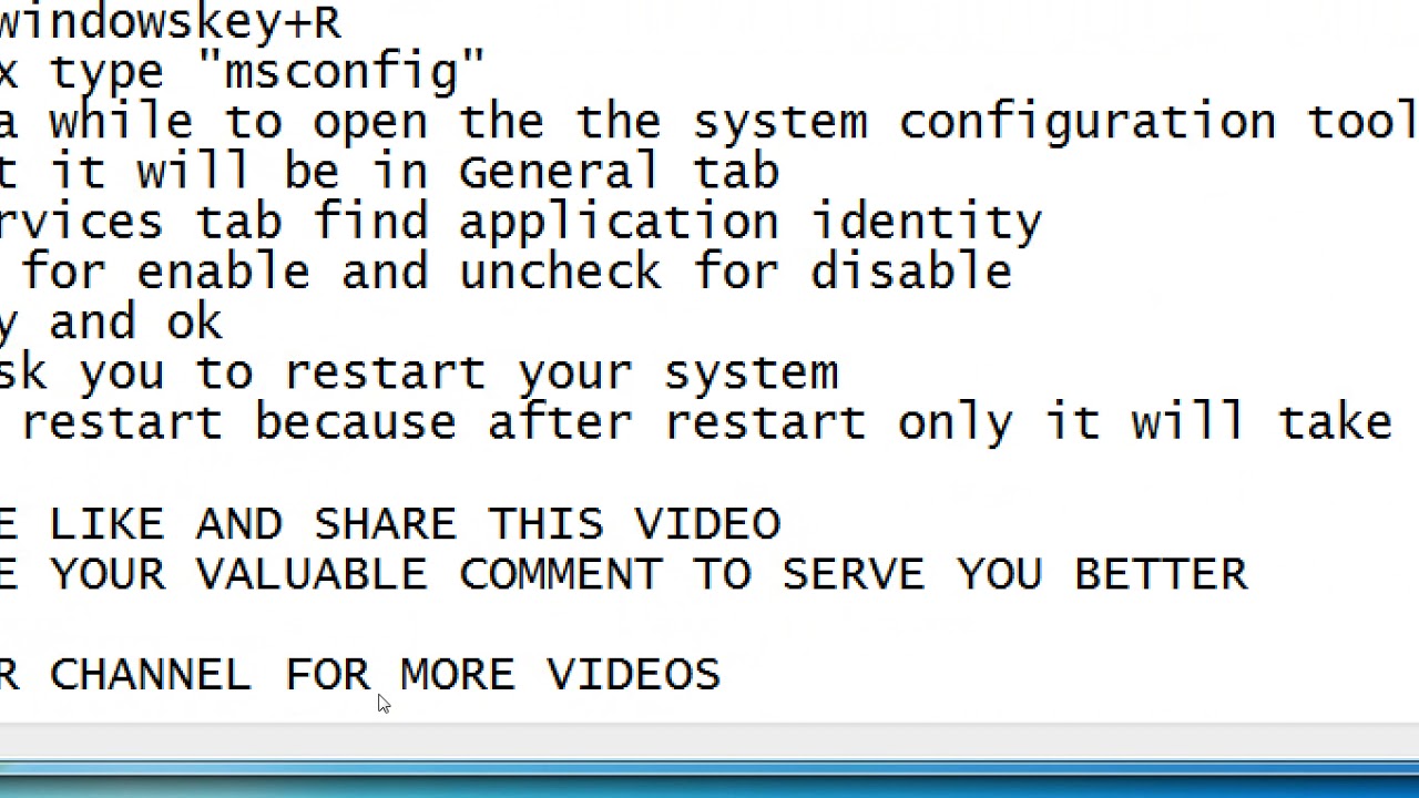 How to enable or disable application identity service by system