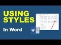 Using Styles in Word (Formatting)