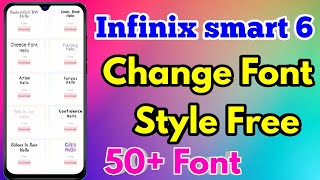 how to change font style in infinix smart 6, infinix smart 6 change font