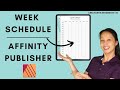 HOW TO - WEEK SCHEDULE IN AFFINITY