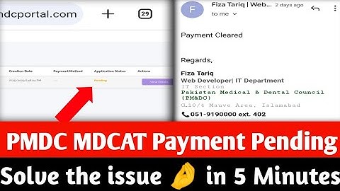 MDCAT Payment Pending | Solution | MDCAT 2023
