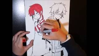 Hibiya & Hiyori - Kagerou Project/Mekakucity Actors (Speed Drawing)
