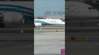 ✈️ Oman Air Boeing 787-9 Dreamliner at Bangkok Thailand BKK taxiing for departure to Muscat Oman MCT