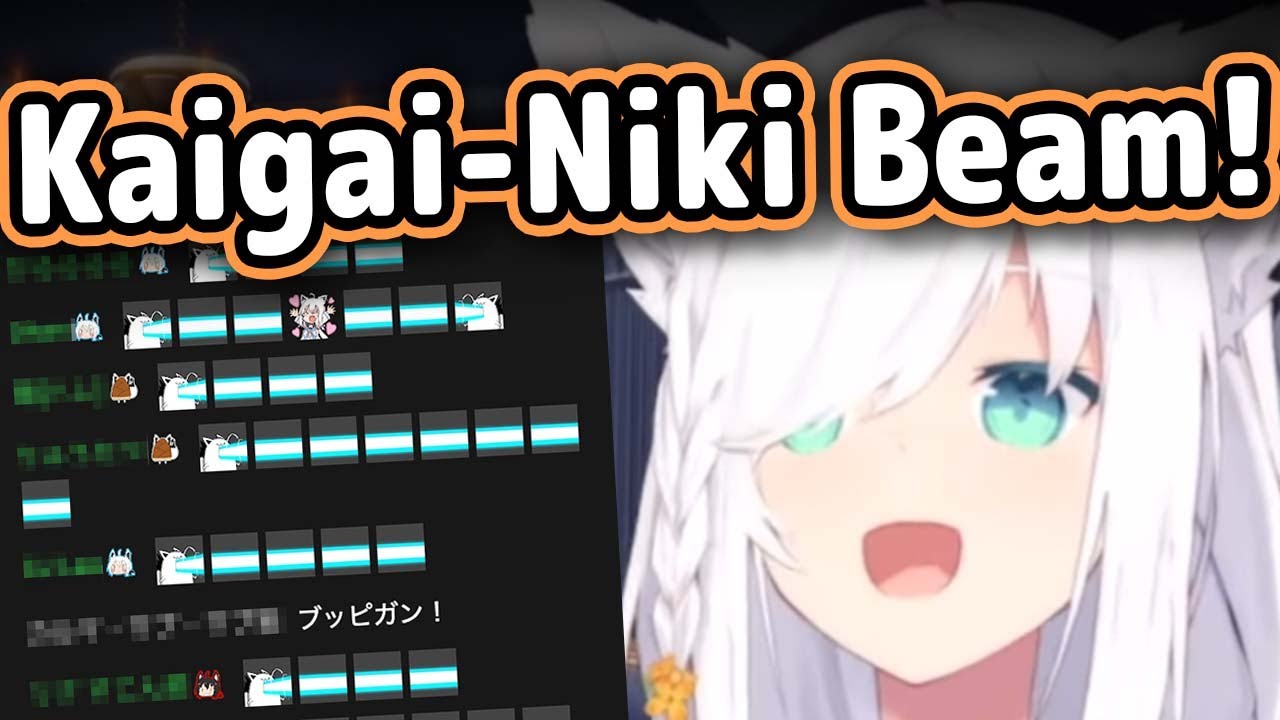 Fubuki Destroys Kaigai-Niki and Chat With Her Cute "BEEEEAM!!!"【Hololive】