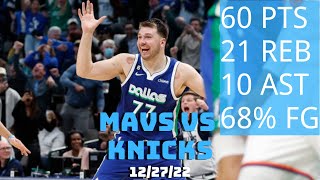 Knicks 121-126 Mavericks (Dec 27, 2022) Final Score - ESPN