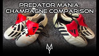 ADIDAS PREDATOR MANIA 2017 REMAKE &amp; OG COMPARISON - ON FEET REVIEW AND UNBOXING - CHAMPAGNE PACK